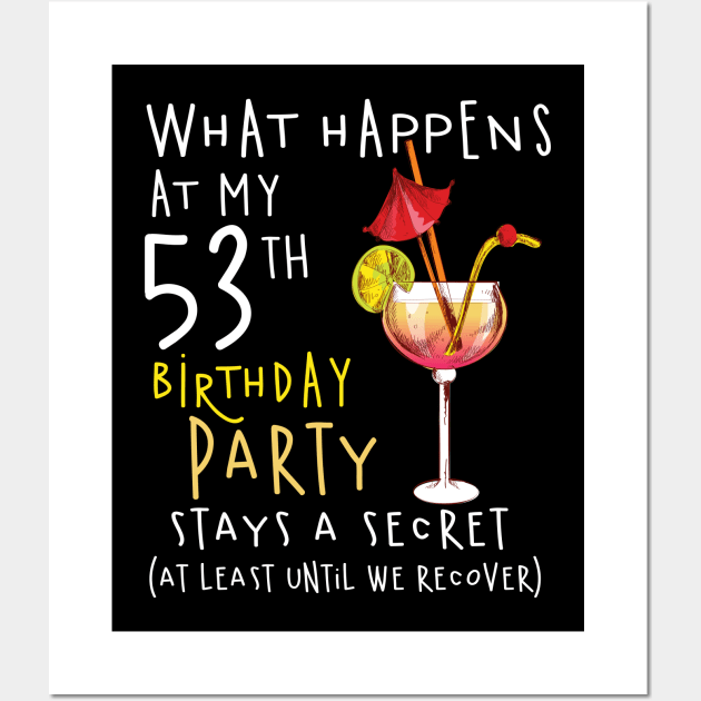 53Th Birthday - What Happens 53Th Birthday Wall Art by jrgenbode